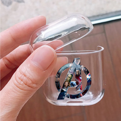 Avengers Logo Character Protective Clear Case Cover For Apple Airpods