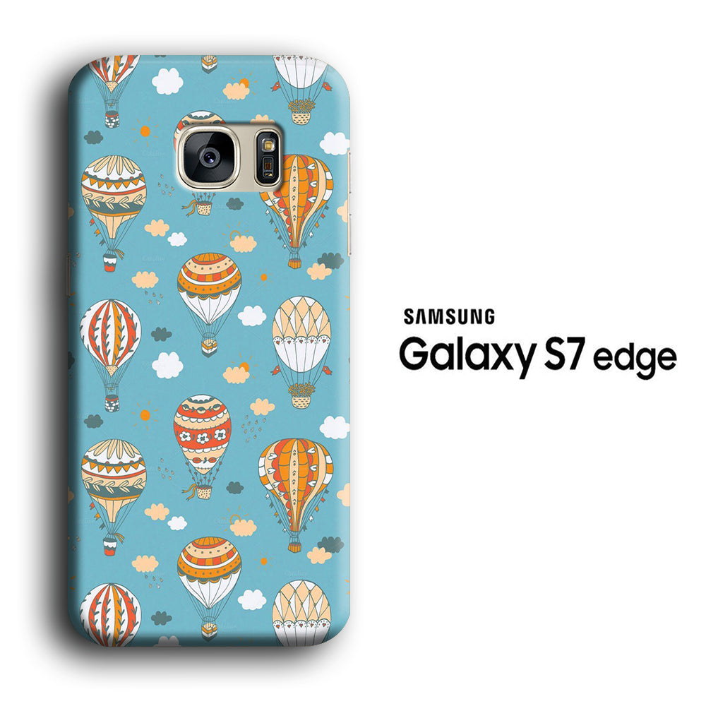 Ballons Cloudy Sky Samsung Galaxy S7 Edge 3D Case
