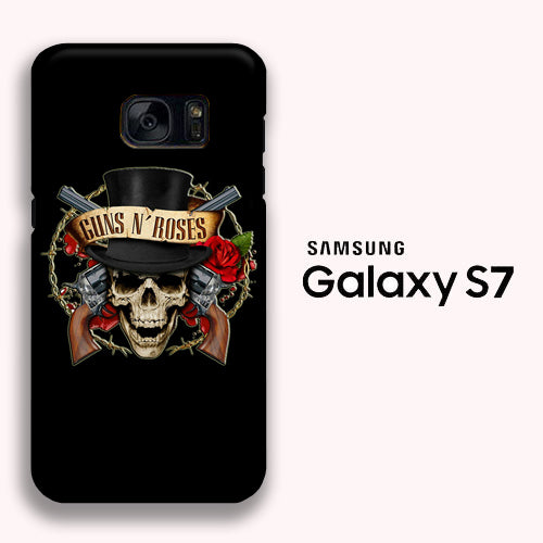 Band GnR Skull Rose Samsung Galaxy S7 3D Case