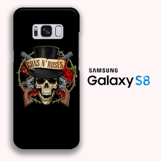 Band GnR Skull Rose Samsung Galaxy S8 3D Case