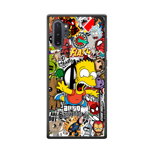 Bart Scream and Jumping Samsung Galaxy Note 10 Plus Case