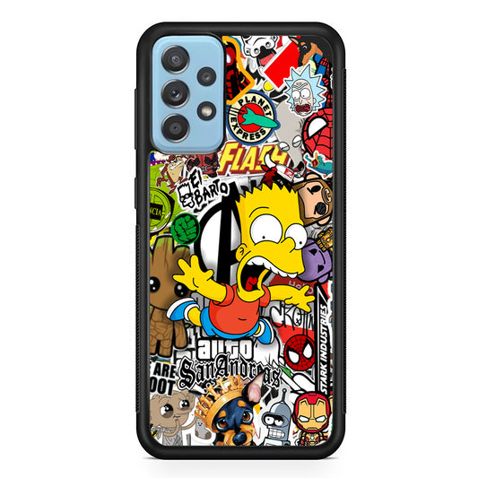 Bart Scream and Jumping Samsung Galaxy A52 Case
