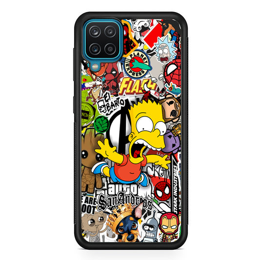Bart Scream and Jumping Samsung Galaxy A12 Case