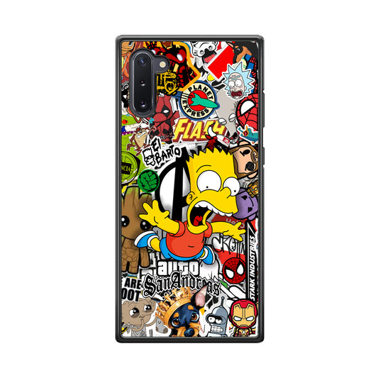 Bart Scream and Jumping Samsung Galaxy Note 10 Case