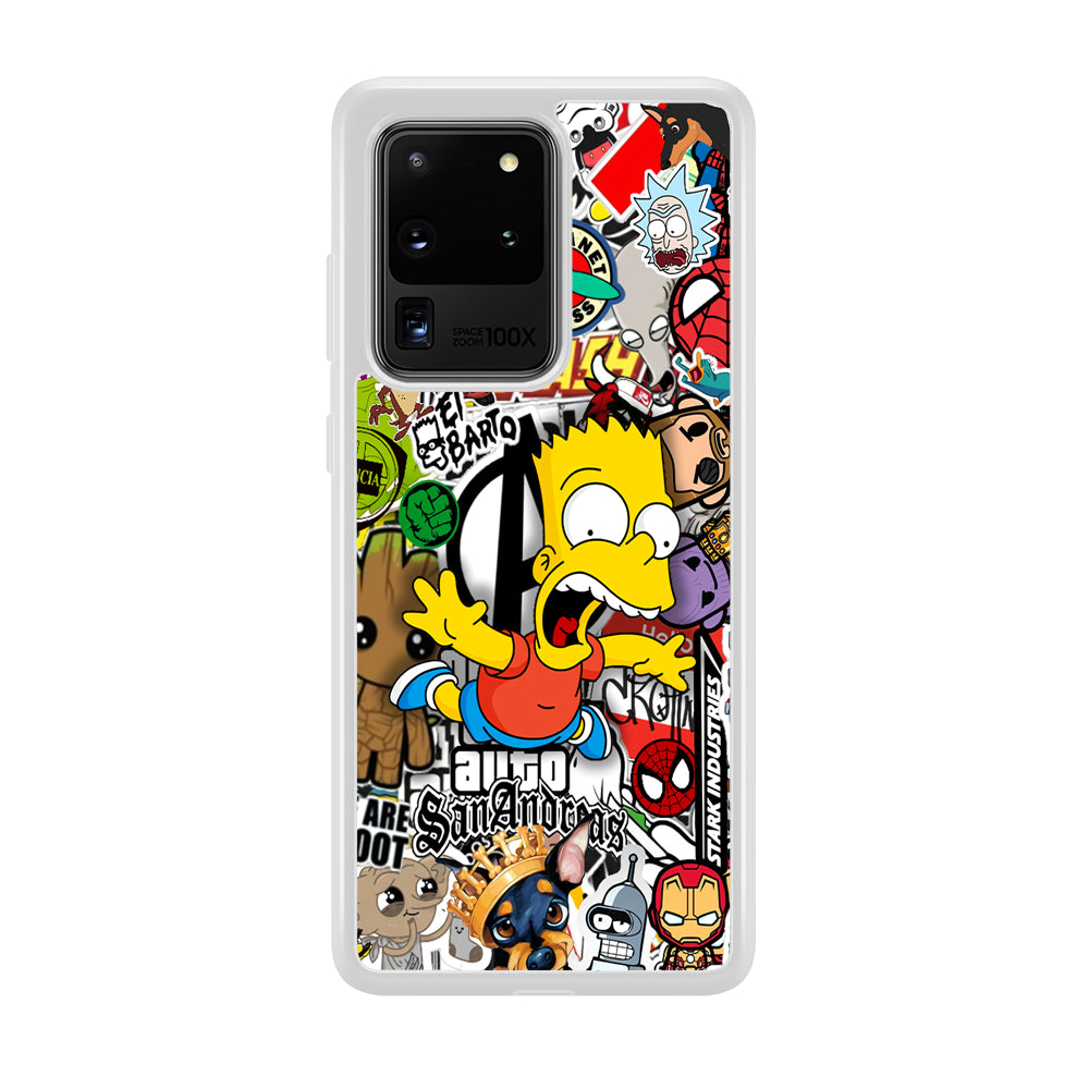 Bart Scream and Jumping Samsung Galaxy S20 Ultra Case