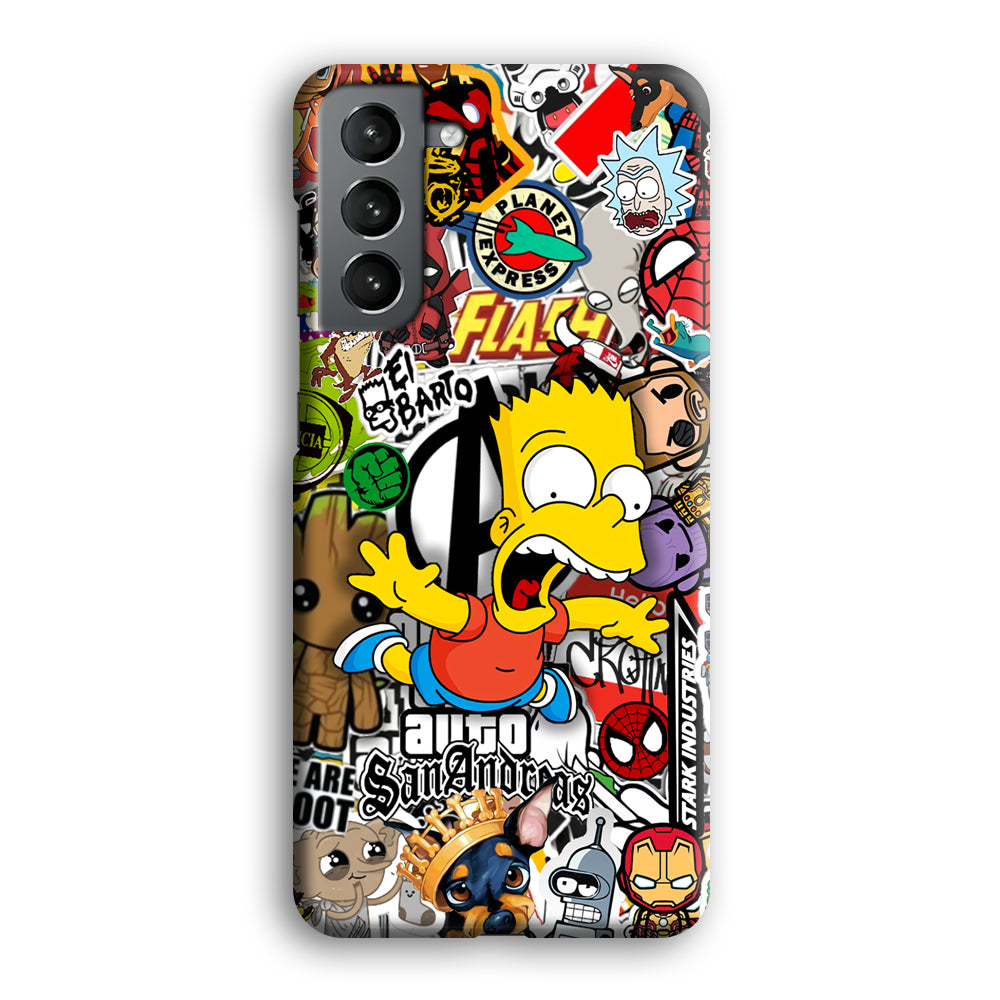 Bart Scream and Jumping Samsung Galaxy S21 Case