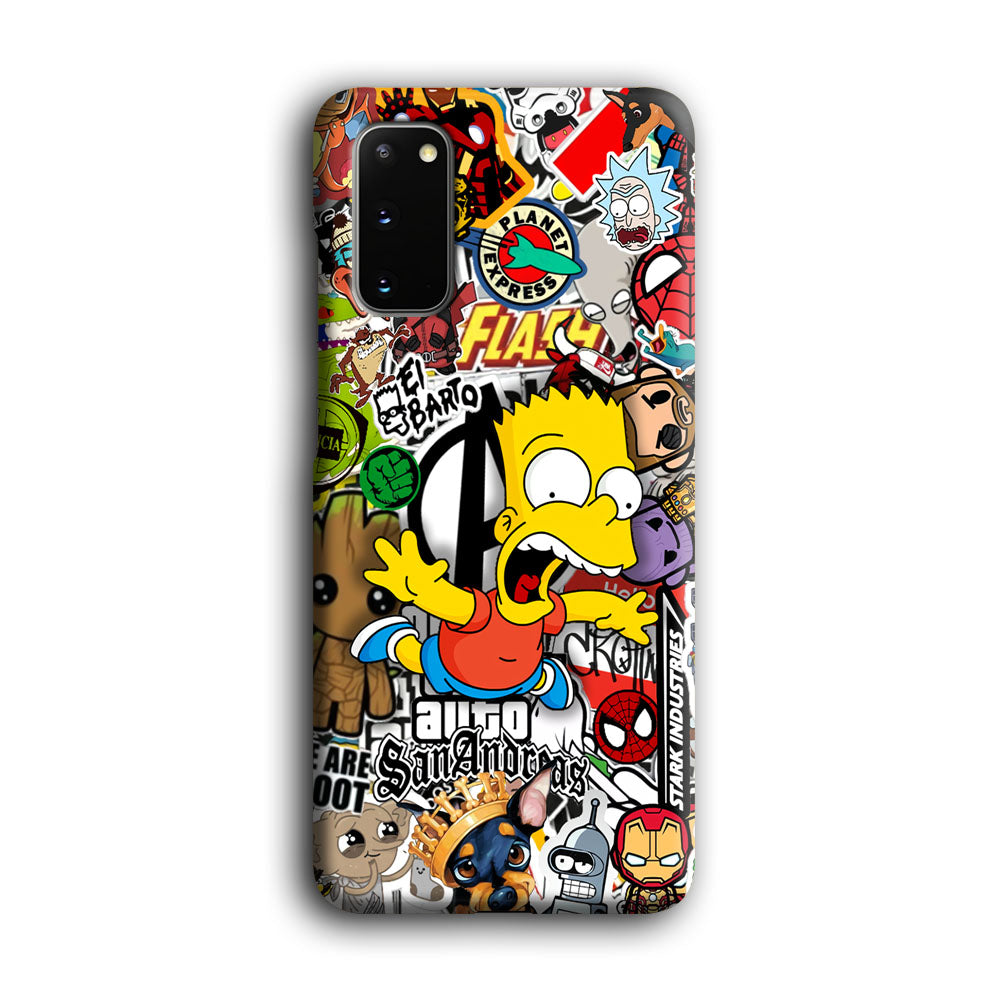 Bart Scream and Jumping Samsung Galaxy S20 Case