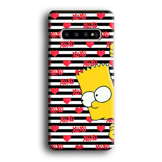 Bart in Xoxo Love Samsung Galaxy S10 3D Case