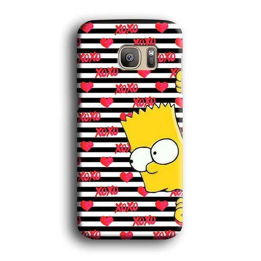 Bart in Xoxo Love Samsung Galaxy S7 Edge 3D Case