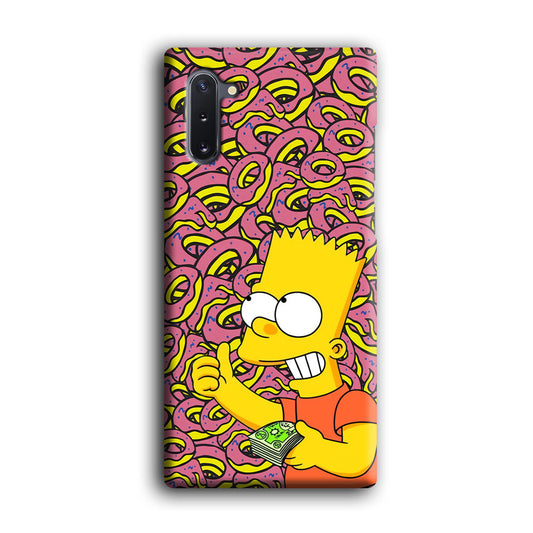 Bart and a Wad of Money Samsung Galaxy Note 10 3D Case