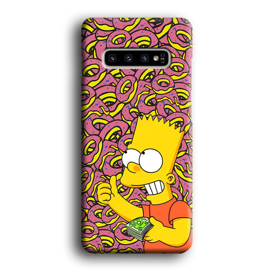 Bart and a Wad of Money Samsung Galaxy S10 3D Case