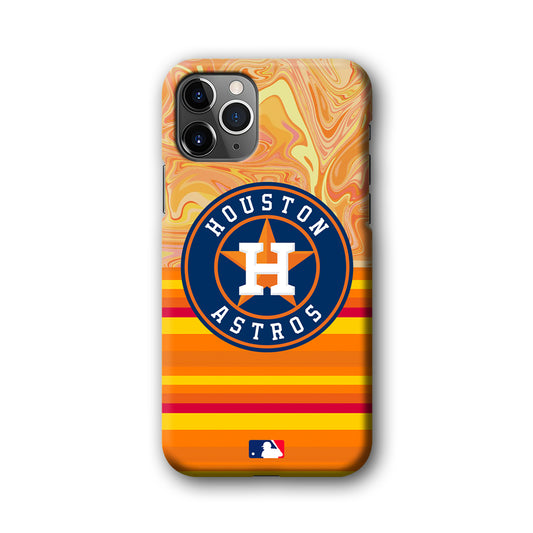 Baseball Houston Astros Oranje Theme iPhone 11 Pro Max 3D Case