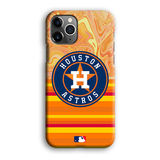 Baseball Houston Astros Oranje Theme iPhone 12 Pro Max 3D Case