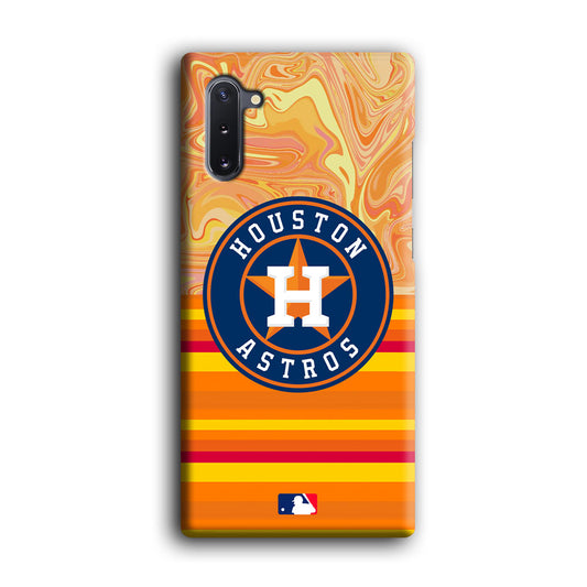 Baseball Houston Astros Oranje Theme Samsung Galaxy Note 10 3D Case