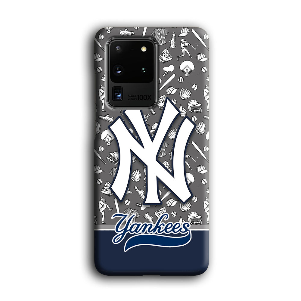 Baseball New York Yankees Platinum Samsung Galaxy S20 Ultra 3D Case