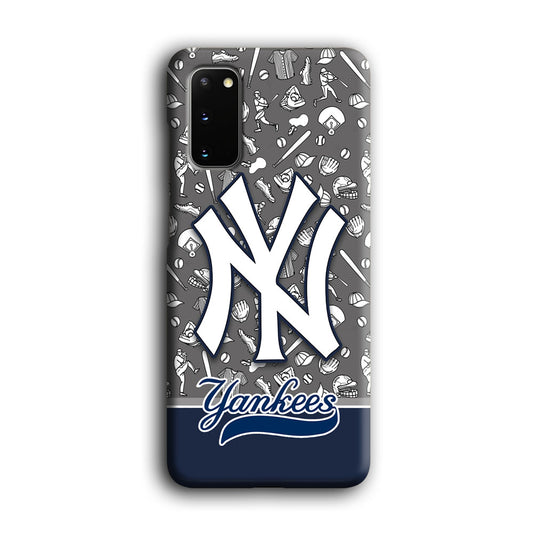 Baseball New York Yankees Platinum Samsung Galaxy S20 3D Case