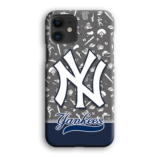 Baseball New York Yankees Platinum iPhone 12 3D Case