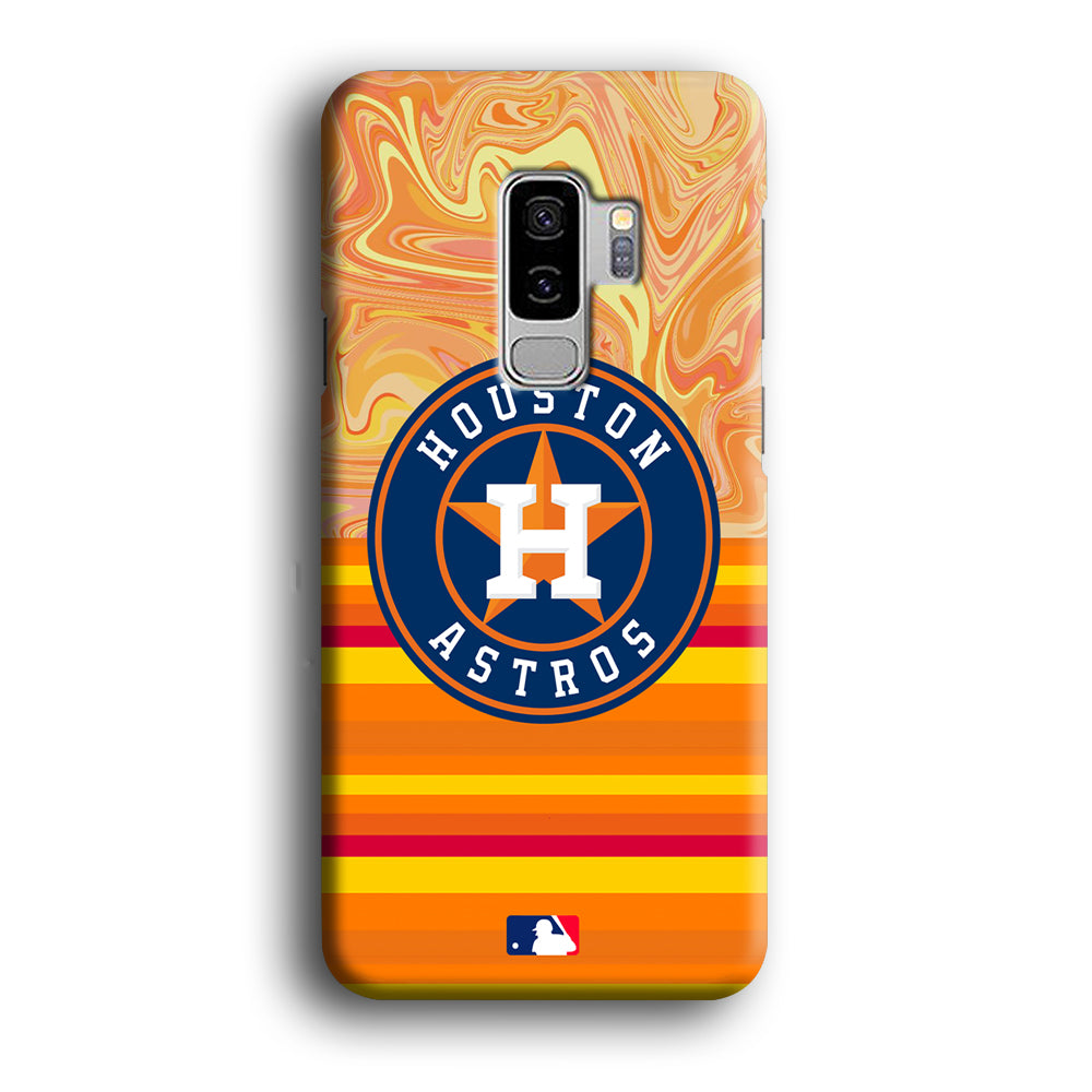 Baseball Houston Astros Oranje Theme Samsung Galaxy S9 Plus 3D Case