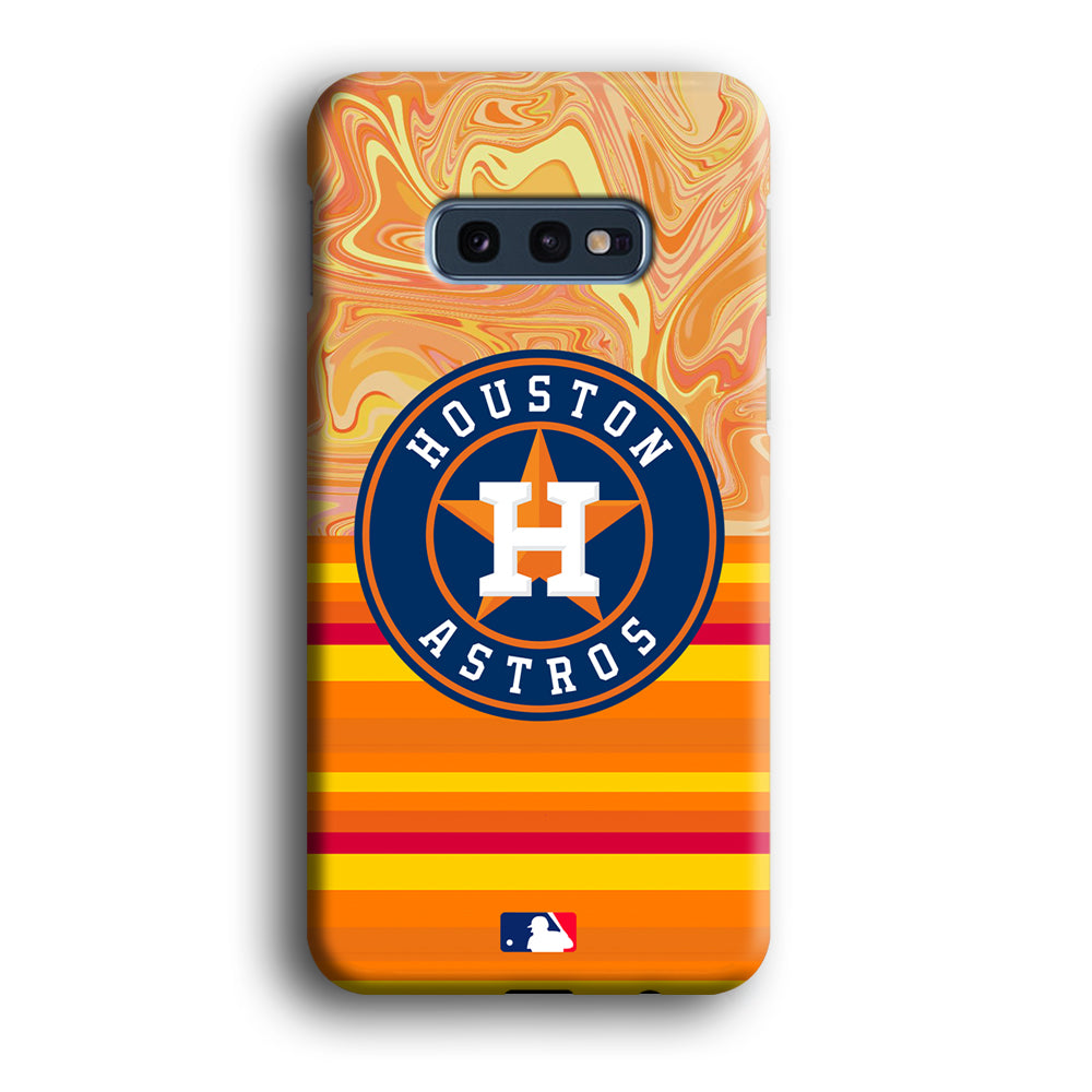 Baseball Houston Astros Oranje Theme Samsung Galaxy S10E 3D Case