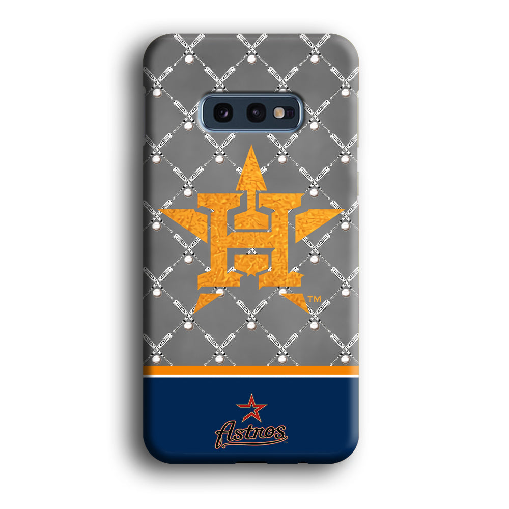 Baseball Houston Astros Stick Patern Logos Samsung Galaxy S10E 3D Case