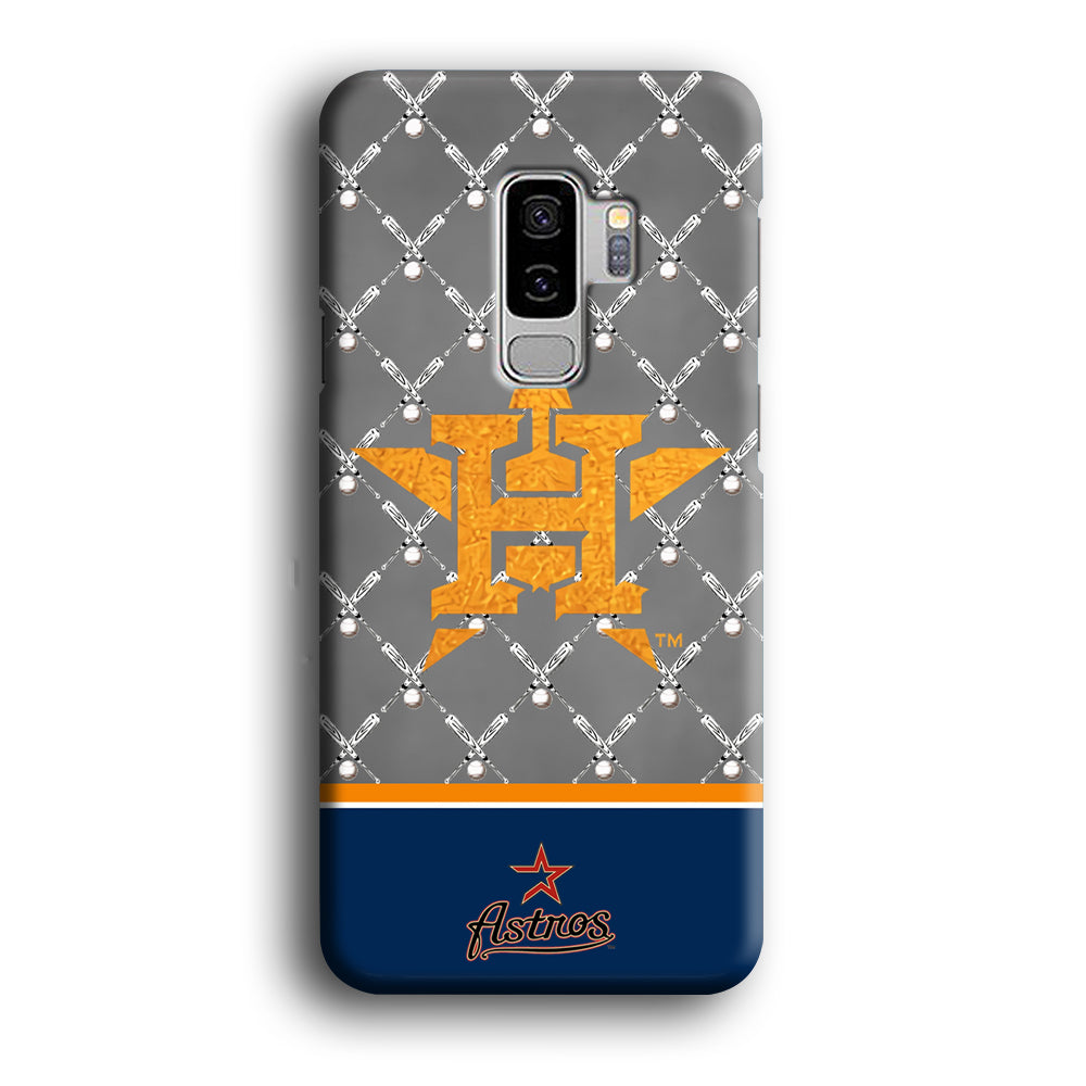 Baseball Houston Astros Stick Patern Logos Samsung Galaxy S9 Plus 3D Case
