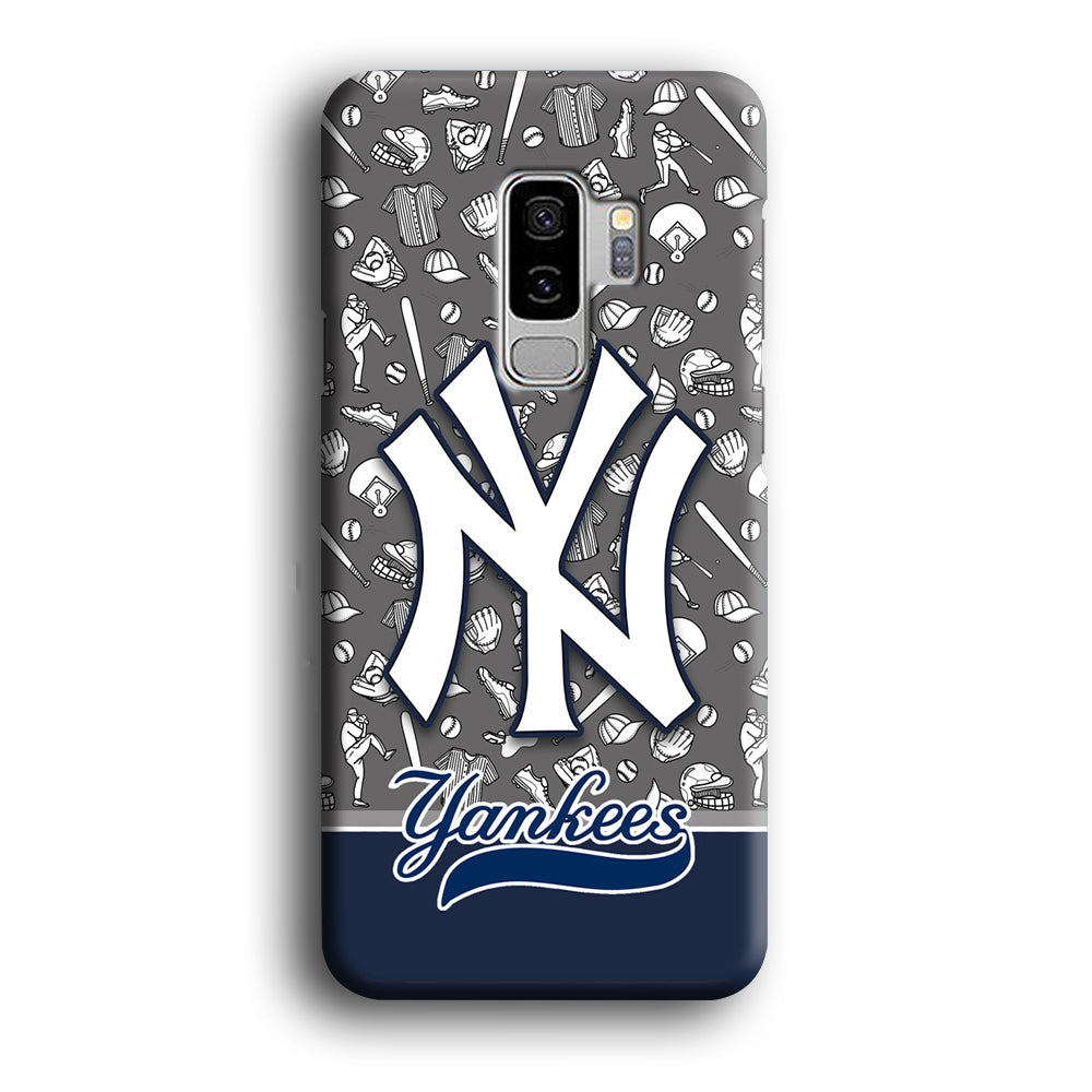 Baseball New York Yankees Platinum Samsung Galaxy S9 Plus 3D Case