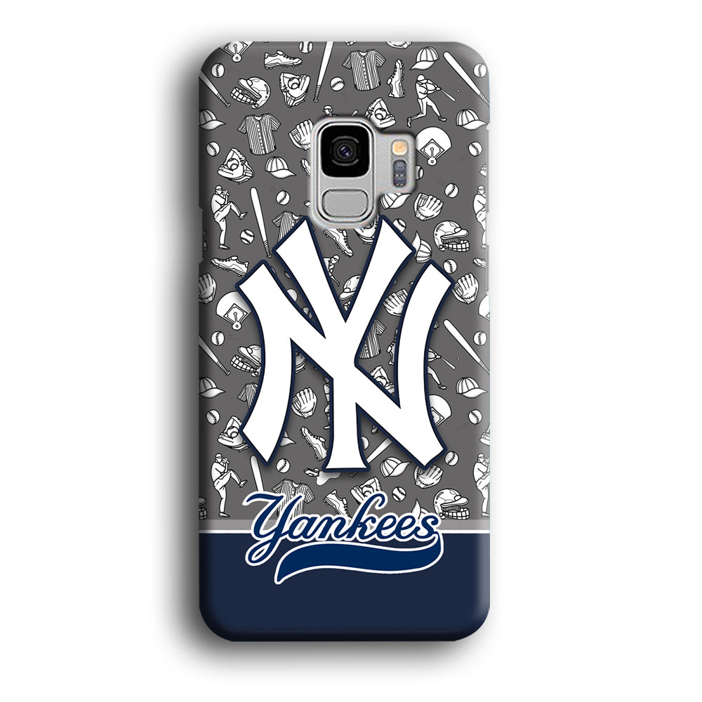 Baseball New York Yankees Platinum Samsung Galaxy S9 3D Case