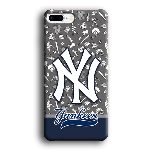 Baseball New York Yankees Platinum iPhone 8 Plus 3D Case