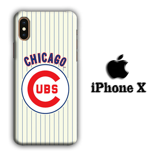 Baseball Team of Chicago Cubs 01 iPhone X 3D Case