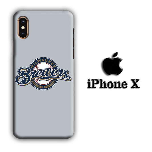 Baseball Team of Milwaukee Brewers 02 iPhone X 3D Case