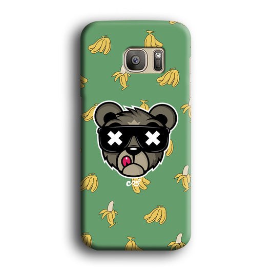 Bear Head Banana Patern Samsung Galaxy S7 Edge 3D Case