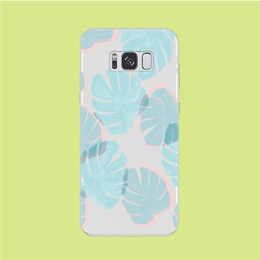 Blue Forest Leaves Samsung Galaxy S8 Clear Case