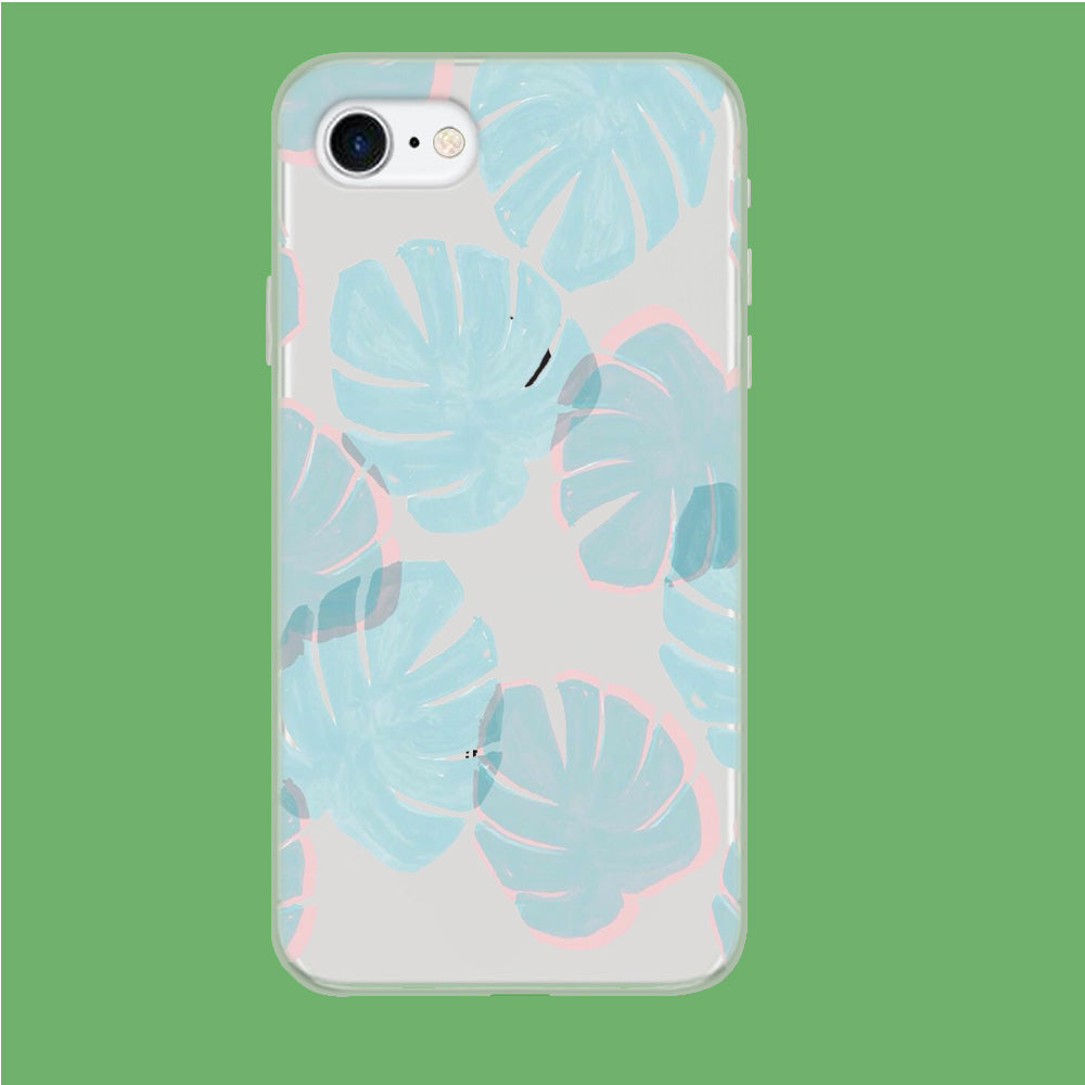 Blue Forest Leaves iPhone 7 Clear Case