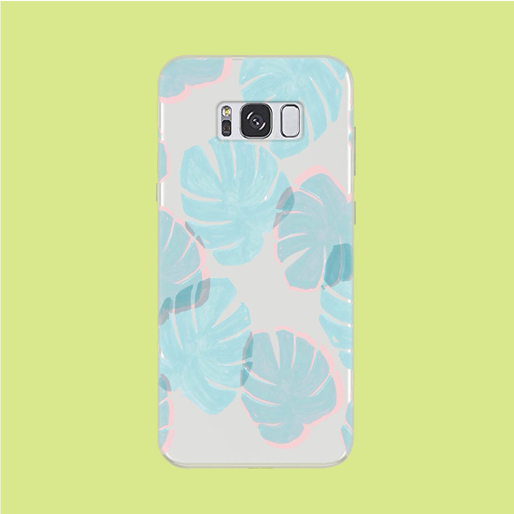 Blue Forest Leaves Samsung Galaxy S8 Plus Clear Case