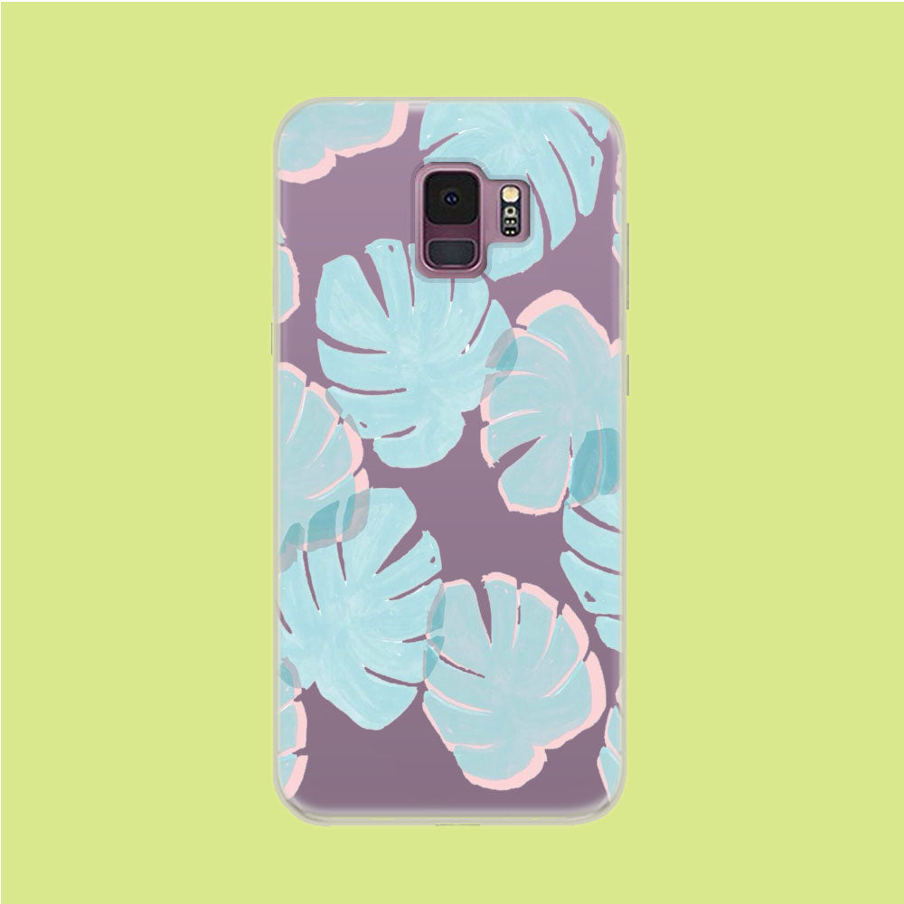 Blue Forest Leaves Samsung Galaxy S9 Clear Case