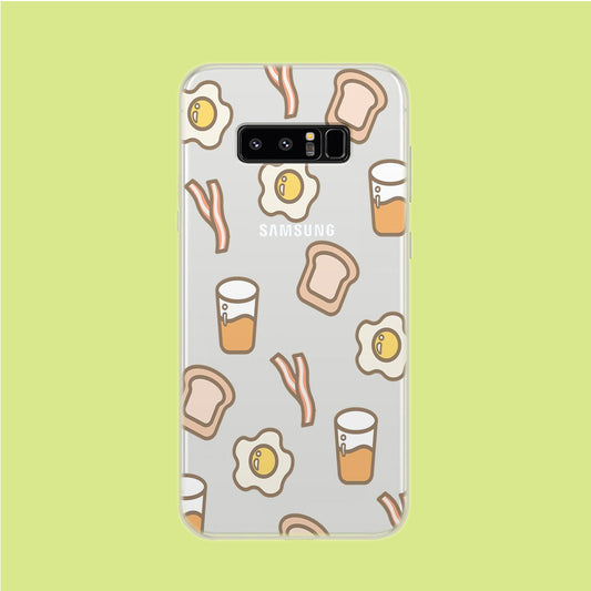 Breakfast Today Samsung Galaxy Note 8 Clear Case