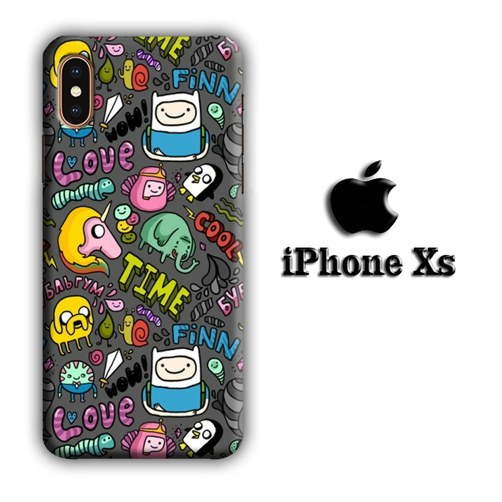 CN Adventure Time Collage of Movie iPhone Xs 3D Case