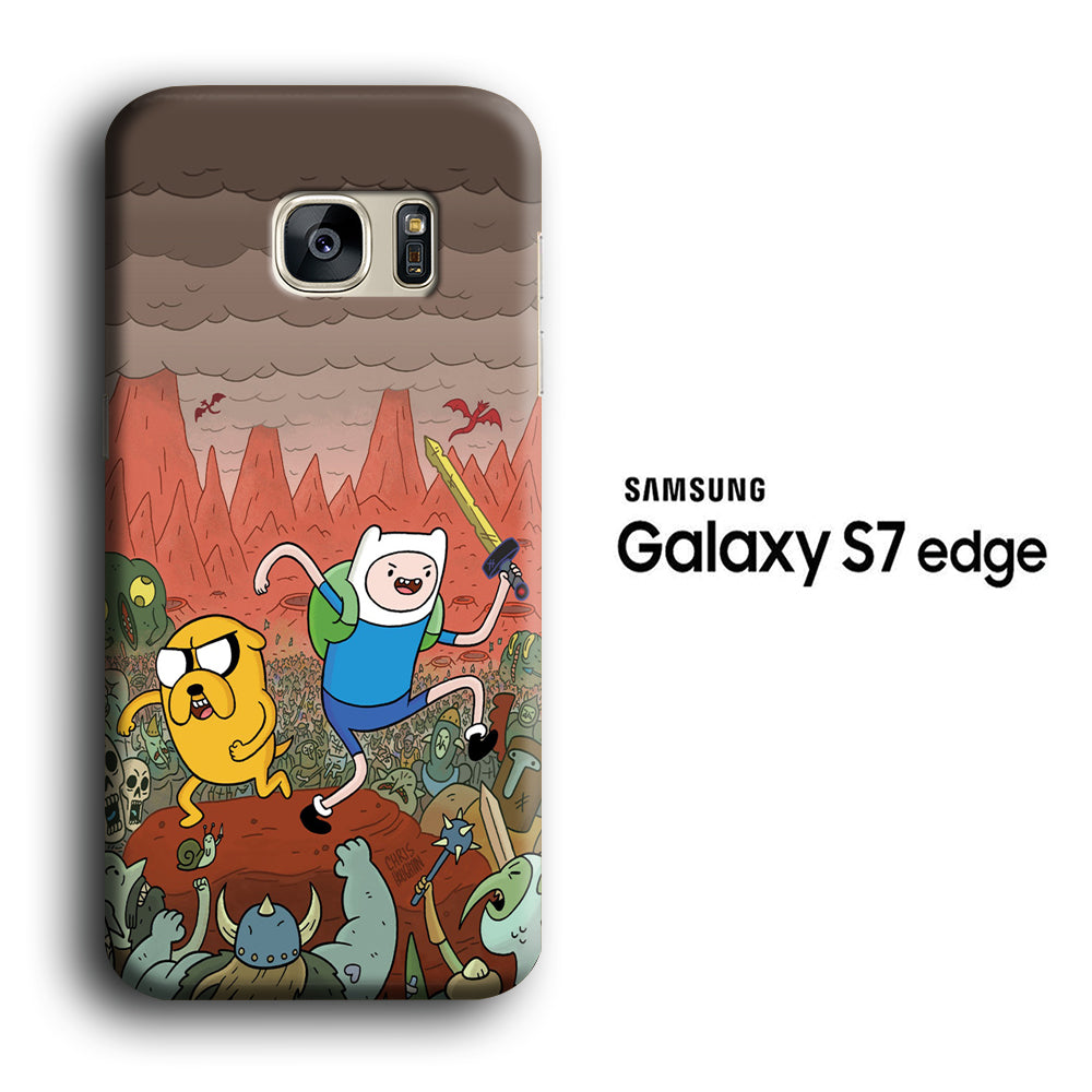 CN Adventure Time Mountain Battle Samsung Galaxy S7 Edge 3D Case