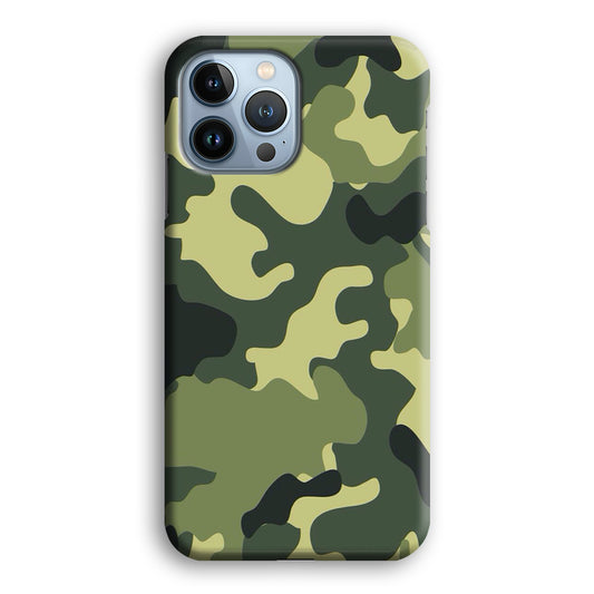 Camo Dark Green Curve Patern iPhone 13 Pro 3D Case