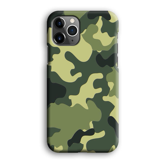 Camo Dark Green Curve Patern iPhone 12 Pro 3D Case