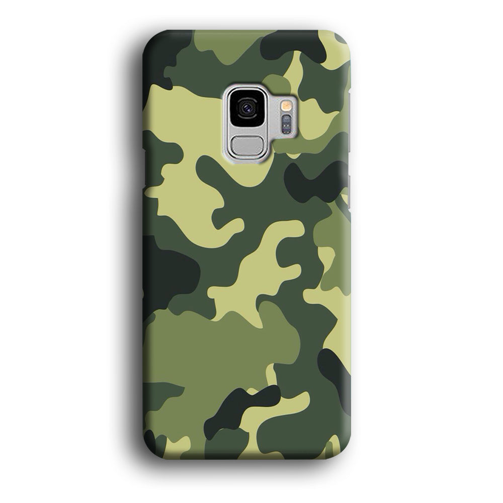 Camo Dark Green Curve Patern Samsung Galaxy S9 3D Case