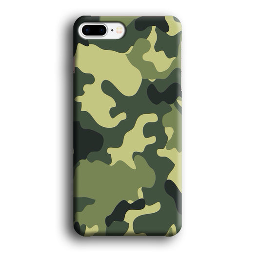 Camo Dark Green Curve Patern iPhone 8 Plus 3D Case