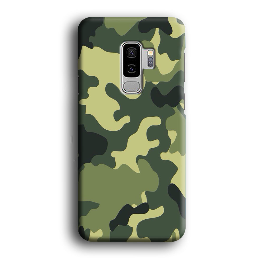 Camo Dark Green Curve Patern Samsung Galaxy S9 Plus 3D Case