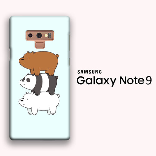 Cartoon Bare Bears Samsung Galaxy Note 9 3D Case