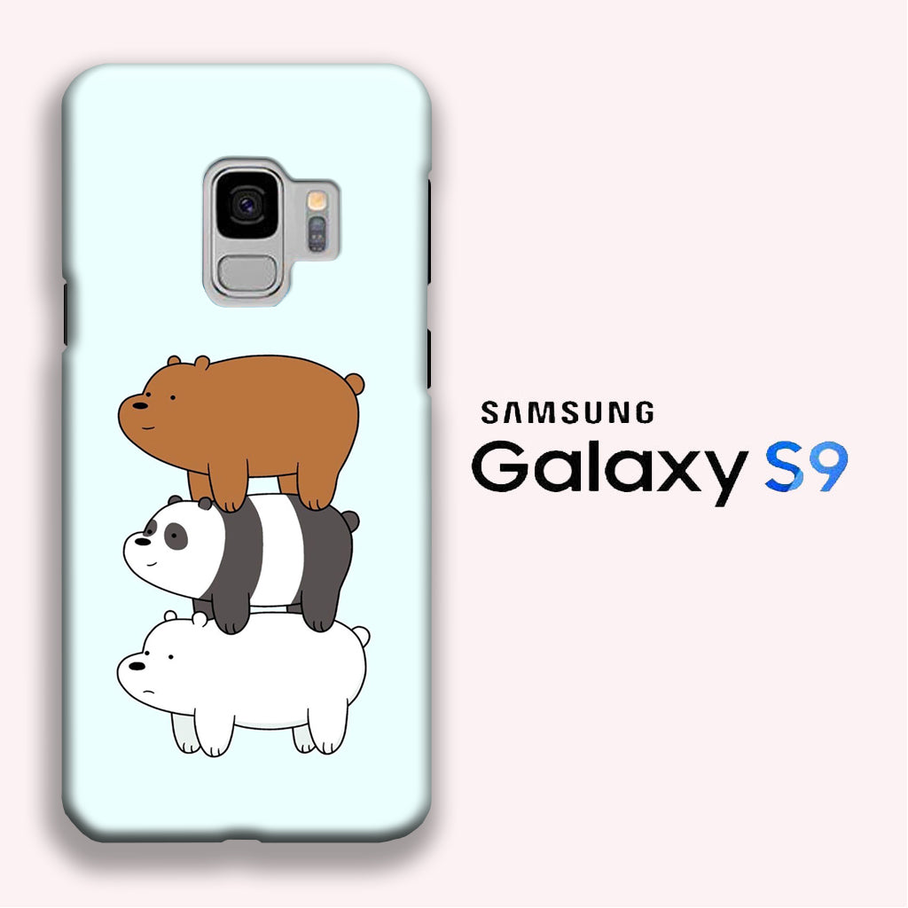 Cartoon Bare Bears Samsung Galaxy S9 3D Case