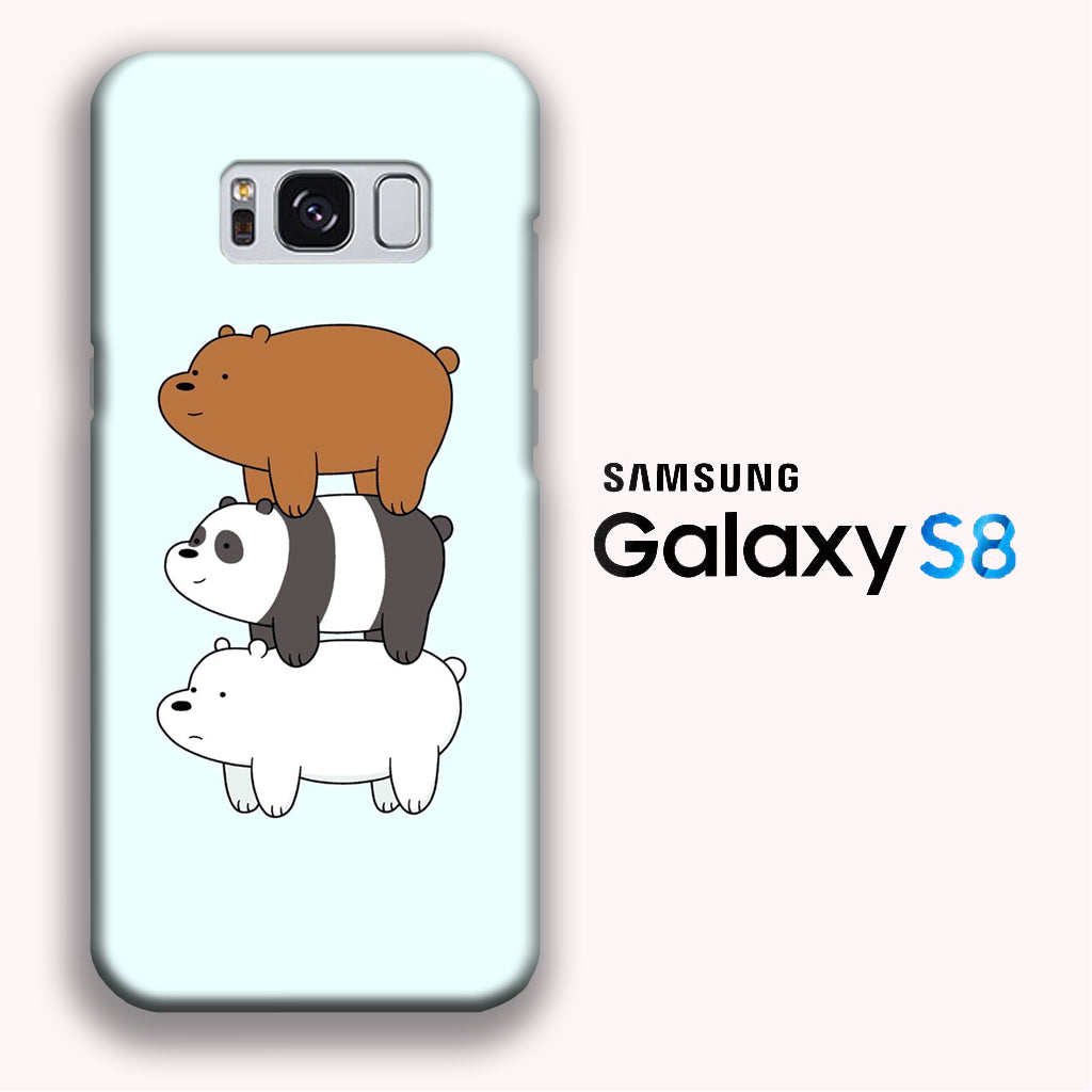Cartoon Bare Bears Samsung Galaxy S8 3D Case