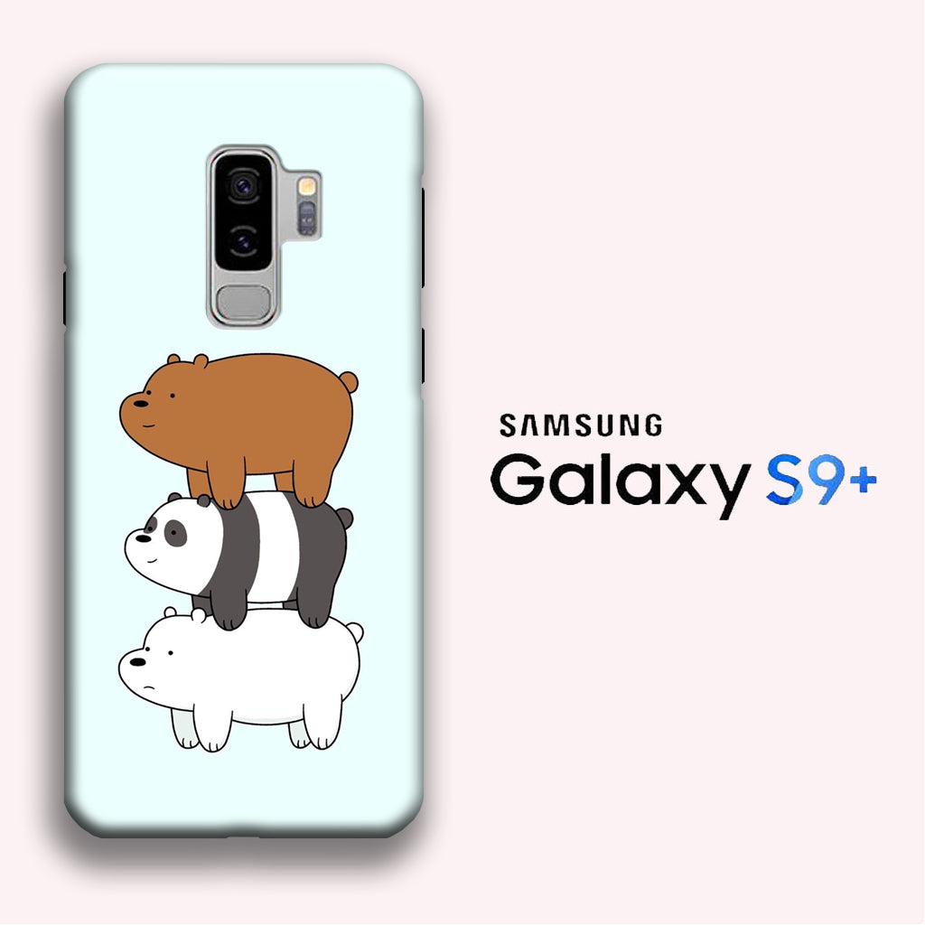 Cartoon Bare Bears Samsung Galaxy S9 Plus 3D Case