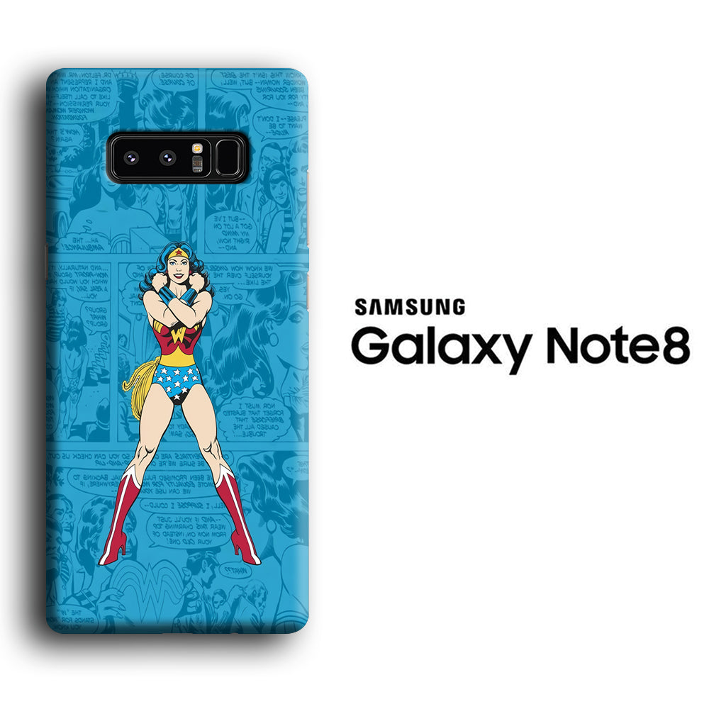 Cartoon in Comics of Wonderwoman Samsung Galaxy Note 8 3D Case