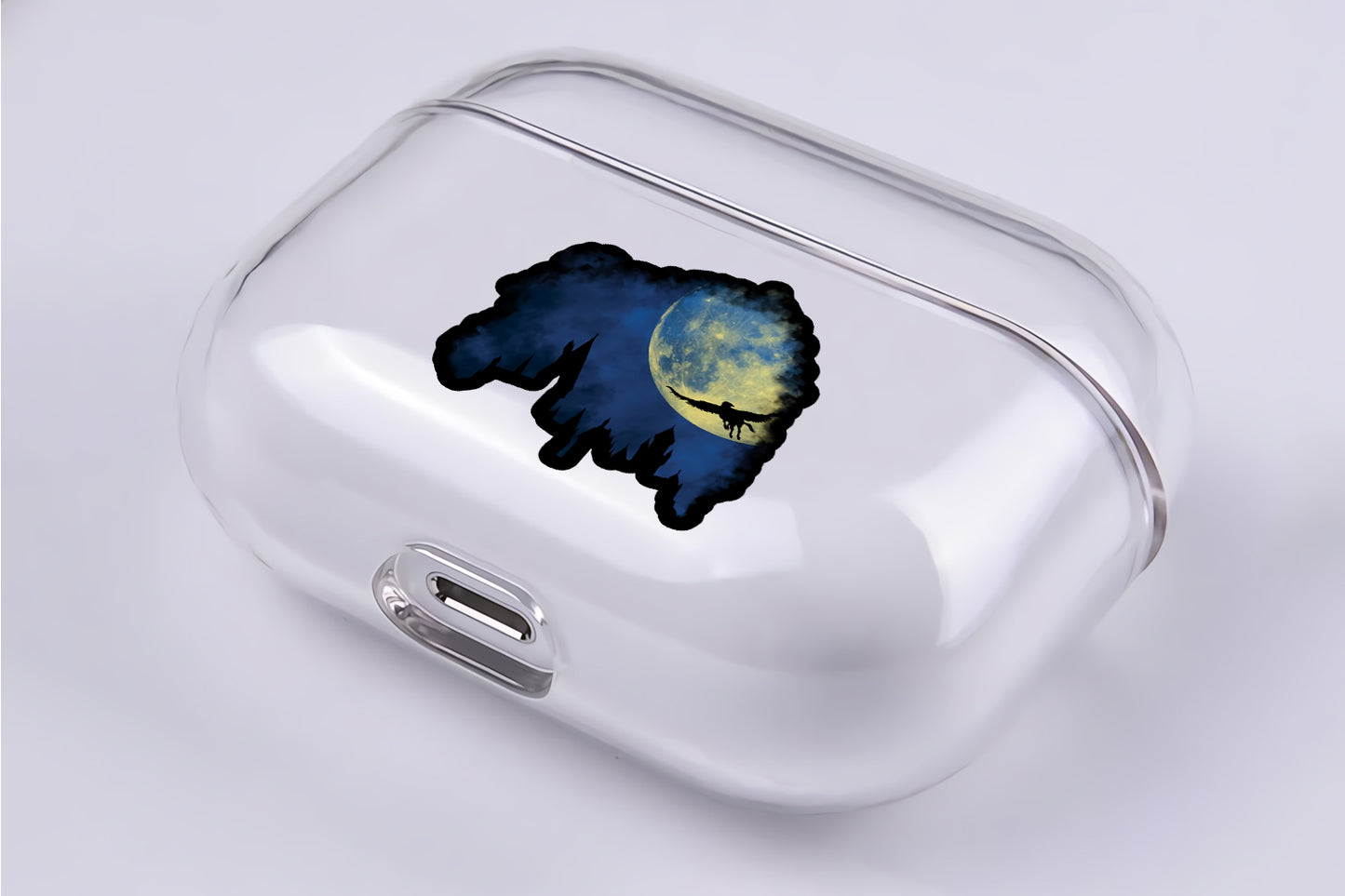 Castle and Moonlight Protective Clear Case Cover For Apple Airpod Pro