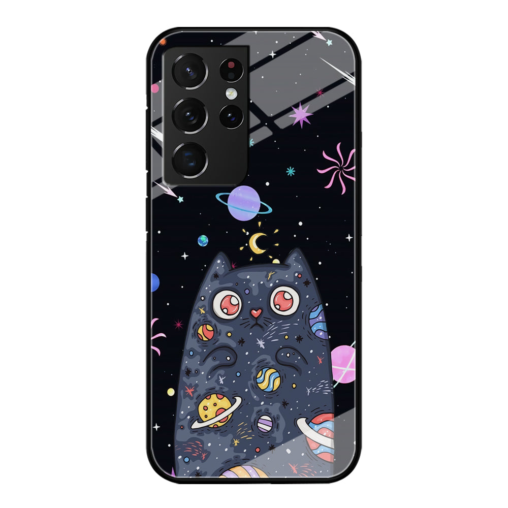 Cat Aesthetic Space Owner Samsung Galaxy S21 Ultra Case